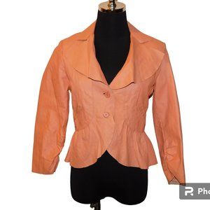 Cami 💯% Leather Button Down Jacket Size 4
